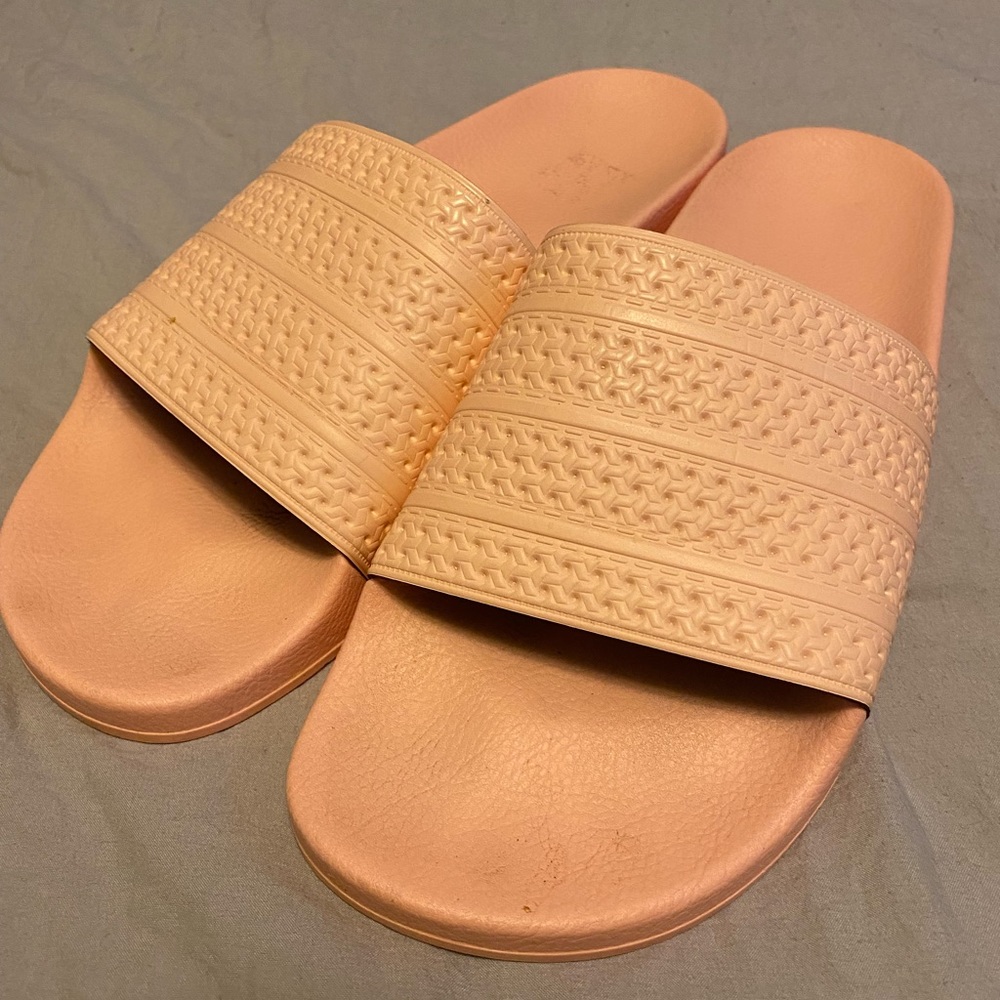 Pink Adidas Slides